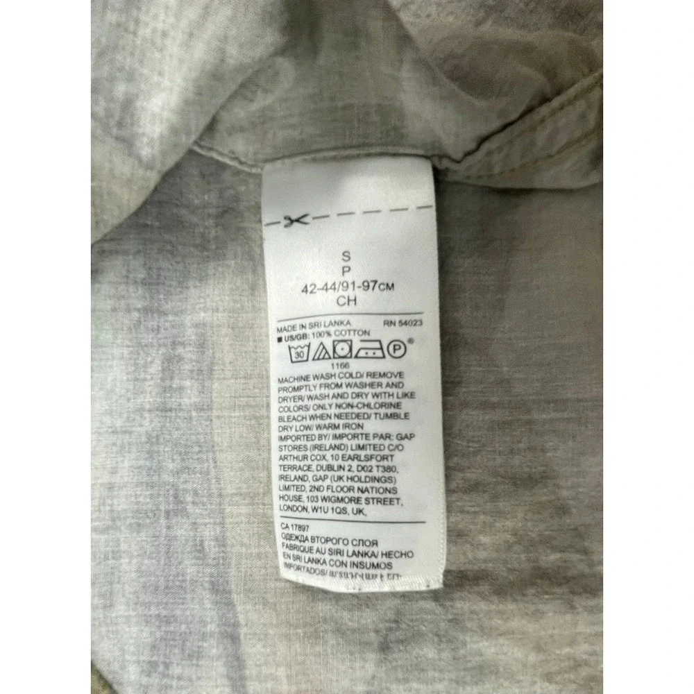 Banana republic Camo Shirt Mens Small Relax organic cotton Button up Short Sleev